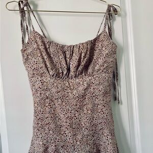 Floral Spaghetti Romper Dress
